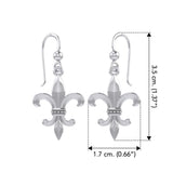 Fleur De Lis Sterling Silver Earrings TER117