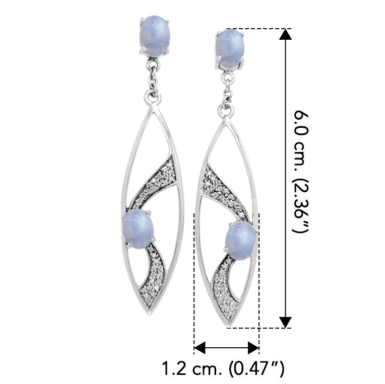 Fantastic Contemporary Sterling Silver Earrings with Gemstones TER1201