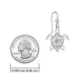 The fairies of the sea ~ Sterling Silver Sea Turtle Filigree Hook Earrings Jewelry TER1706 - Jewelry