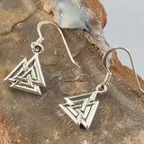 Viking Valknut Sterling Silver Earrings TER1910