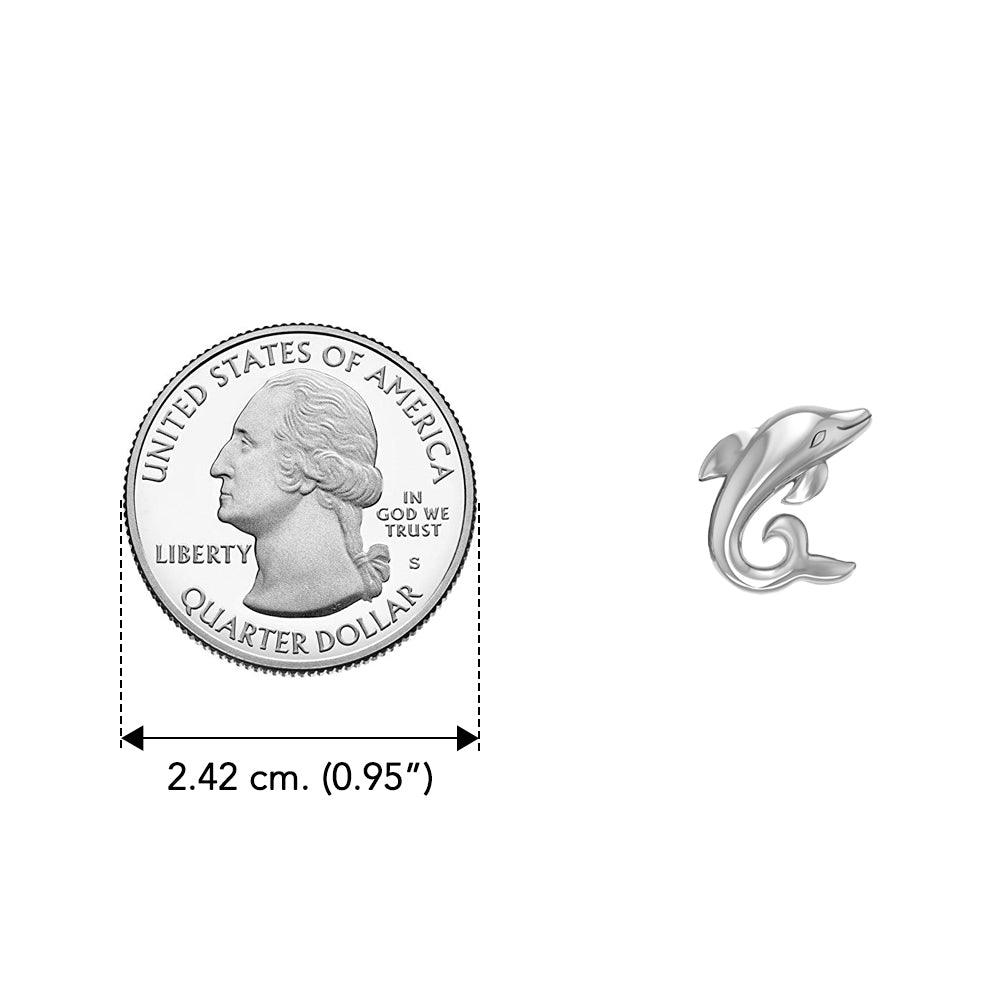 Sterling Silver Friendly Dolphin Post Earring by Peter Stone - TER 2182 - Jewelry