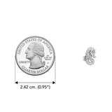 Elegance: Sterling Silver Oceanic Seahorse Post Earring by Peter Stone - TER 2183 - Jewelry