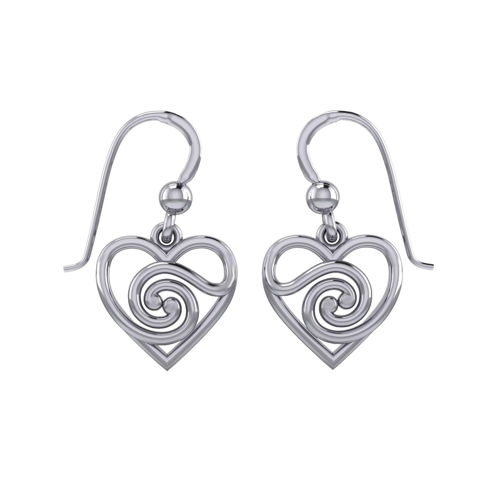 Spiral of growth, evolution, and progression. Its continuous, winding form suggests ongoing development and expansion sterling silver Earrings by Peter Stone Jewelry TER2191 - Jewelry
