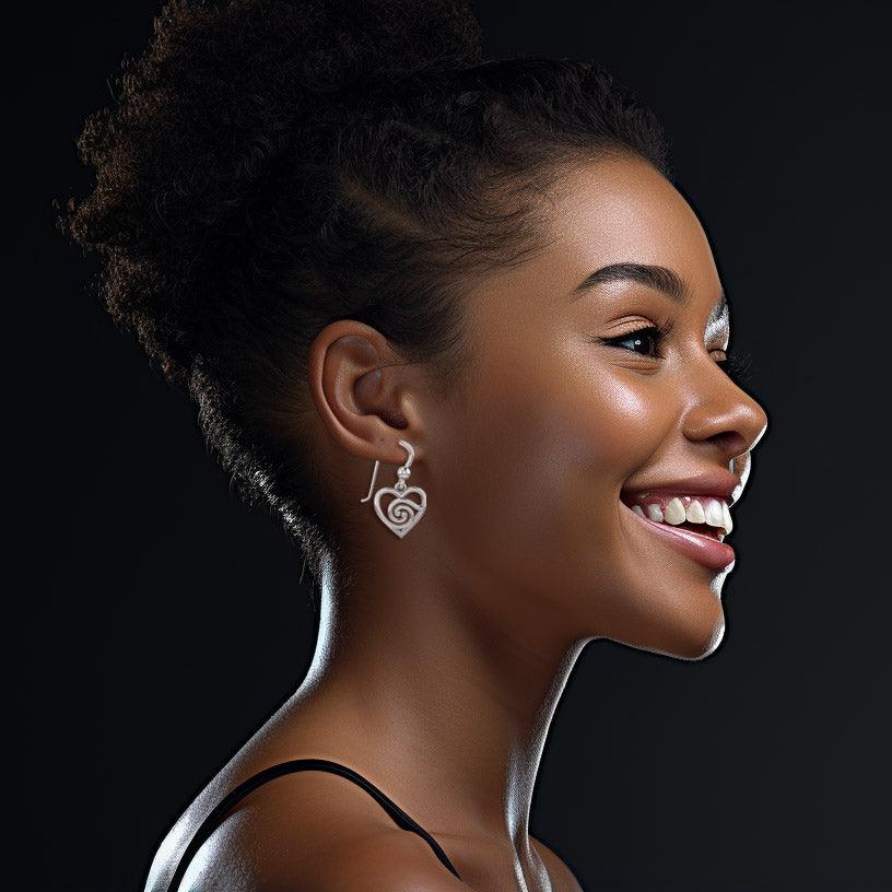 Spiral of growth, evolution, and progression. Its continuous, winding form suggests ongoing development and expansion sterling silver Earrings by Peter Stone Jewelry TER2191 - Jewelry