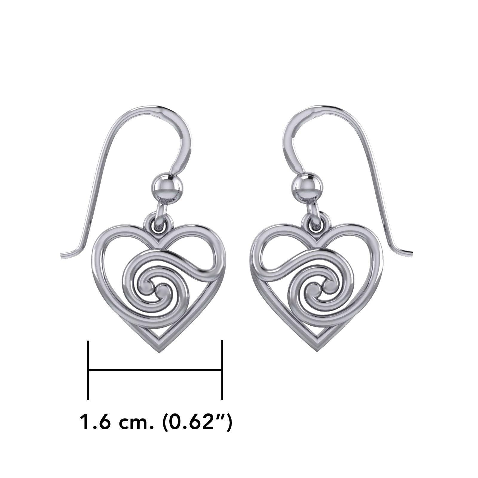 Spiral of growth, evolution, and progression. Its continuous, winding form suggests ongoing development and expansion sterling silver Earrings by Peter Stone Jewelry TER2191 - Jewelry