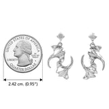 DiveSilver Double Manta Ray Double Manta Ray Sterling Silver  Post Earrings TER2216