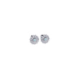 Daisy Sterling Silver Post Earrings with Gemstones TER2242