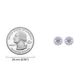 Daisy Sterling Silver Post Earrings with Gemstones TER2242