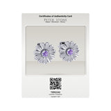 Daisy Sterling Silver Post Earrings with Gemstones TER2242