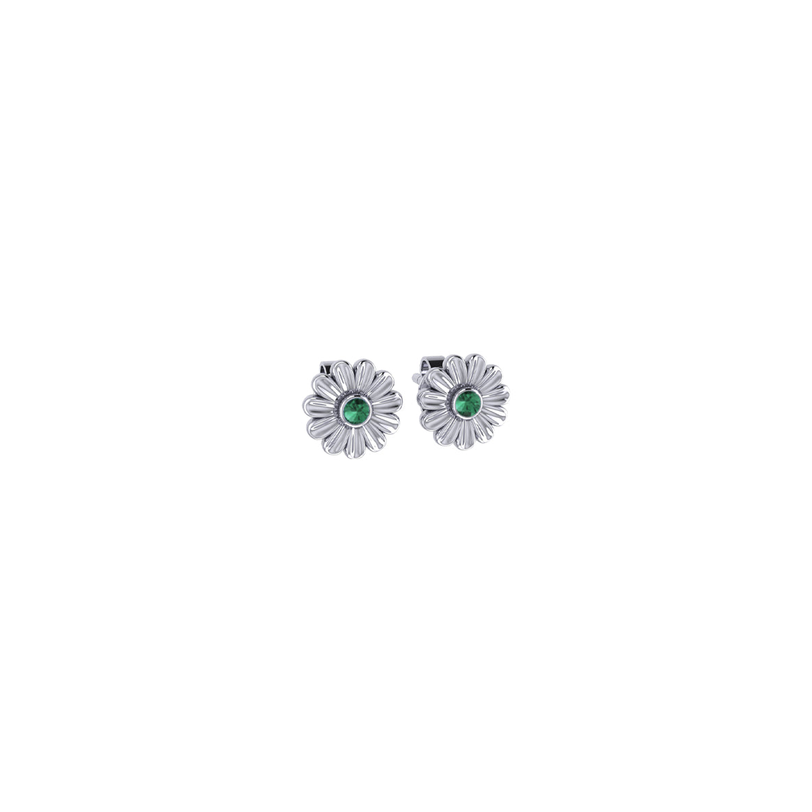 Daisy Sterling Silver Post Earrings with Gemstones TER2242