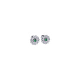 Daisy Sterling Silver Post Earrings with Gemstones TER2242