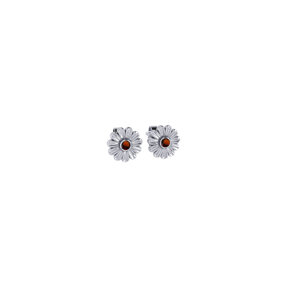 Daisy Sterling Silver Post Earrings with Gemstones TER2242