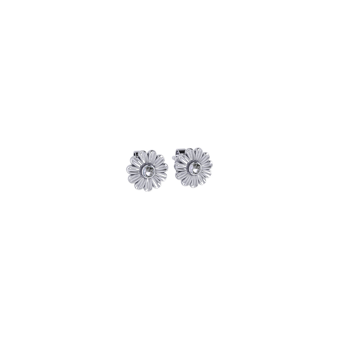 Daisy Sterling Silver Post Earrings with Gemstones TER2242