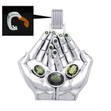 A clear landscape of our palms ~ Dali-inspired fine Sterling Silver Jewelry Pendant With Open System Bale TMD305