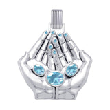 A clear landscape of our palms ~ Dali-inspired fine Sterling Silver Jewelry Pendant With Open System Bale TMD305 - Jewelry