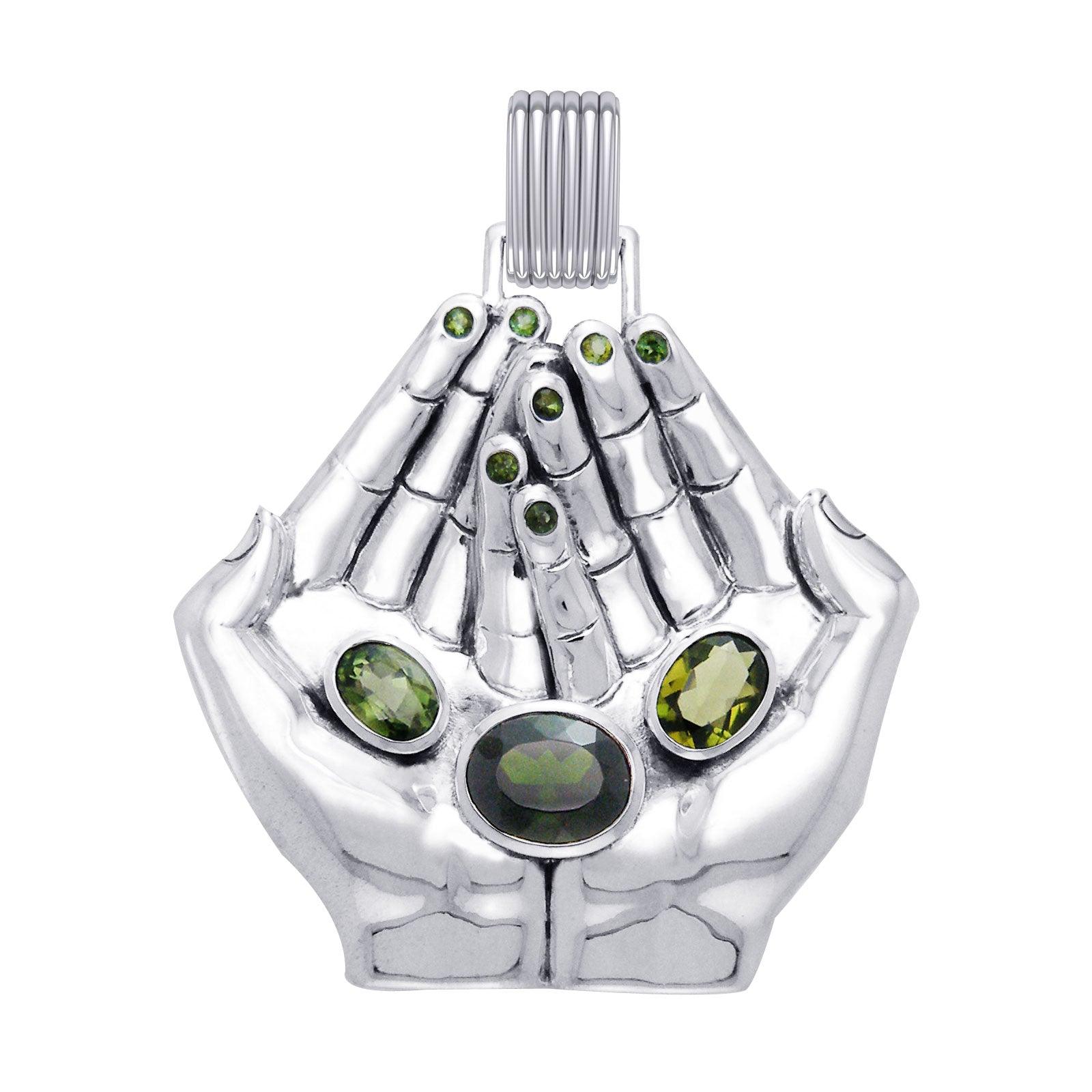 A clear landscape of our palms ~ Dali-inspired fine Sterling Silver Jewelry Pendant With Open System Bale TMD305 - Jewelry