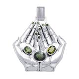 A clear landscape of our palms ~ Dali-inspired fine Sterling Silver Jewelry Pendant With Open System Bale TMD305 - Jewelry