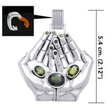 A clear landscape of our palms ~ Dali-inspired fine Sterling Silver Jewelry Pendant With Open System Bale TMD305 - Jewelry