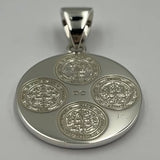 Large Seal of Solomon with Zodiac Symbol Sterling Silver Pendant TMD320-Scorpio