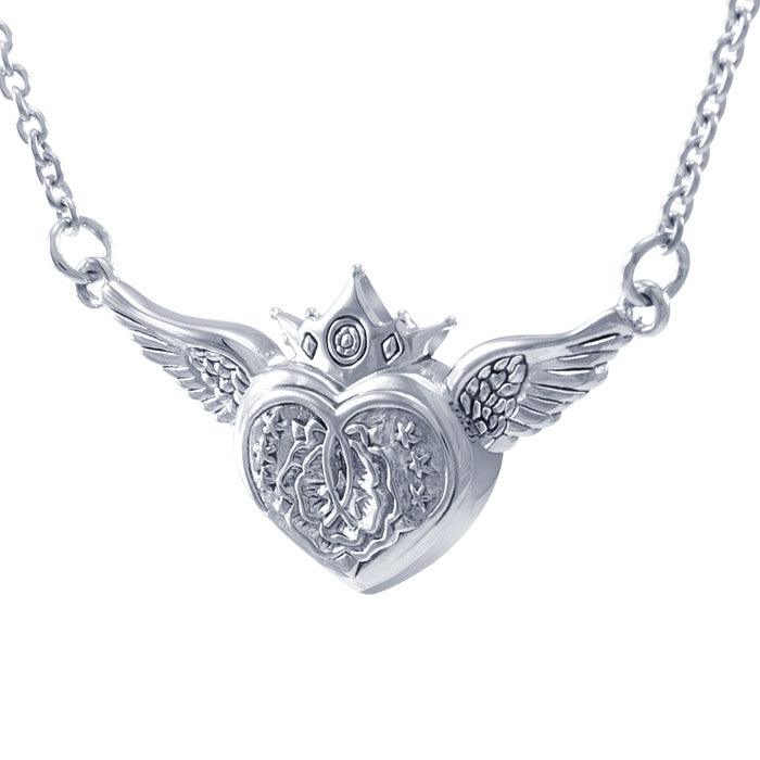 Brigid Ashwood Celtic Magdalene Silver Heart Necklace TNC062 - Jewelry