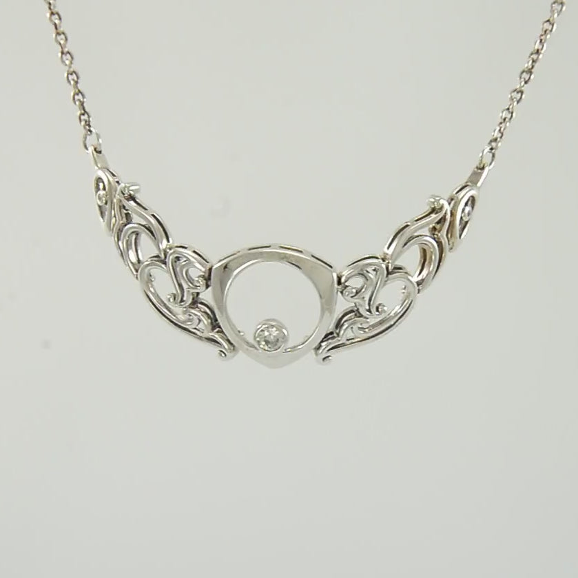 Vine Sterling Silver Necklace with Gemstone TNC334