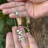 Quadruple Manta Ray Sterling Silver Necklace TNC561