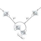 Quadruple Manta Ray Sterling Silver Necklace TNC561 - Jewelry