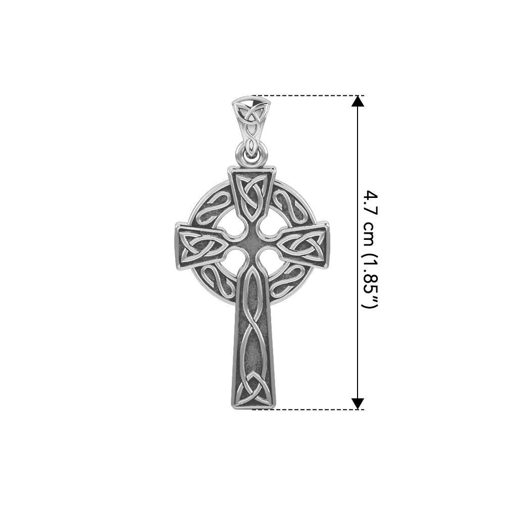 Celtic Knotwork Cross Silver Pendant TP037 - Jewelry