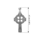 Celtic Knotwork Cross Silver Pendant TP037 - Jewelry