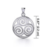 Celtic Triskele Sterling Silver Pendant TP086