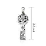 Celtic Knot Spiral Sterling Silver Pendant  TP1091