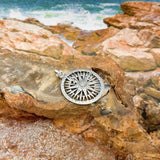 Celtic tradition in Fleur de Lis Sterling Silver Rose Compass Pendant TP1118 - Jewelry