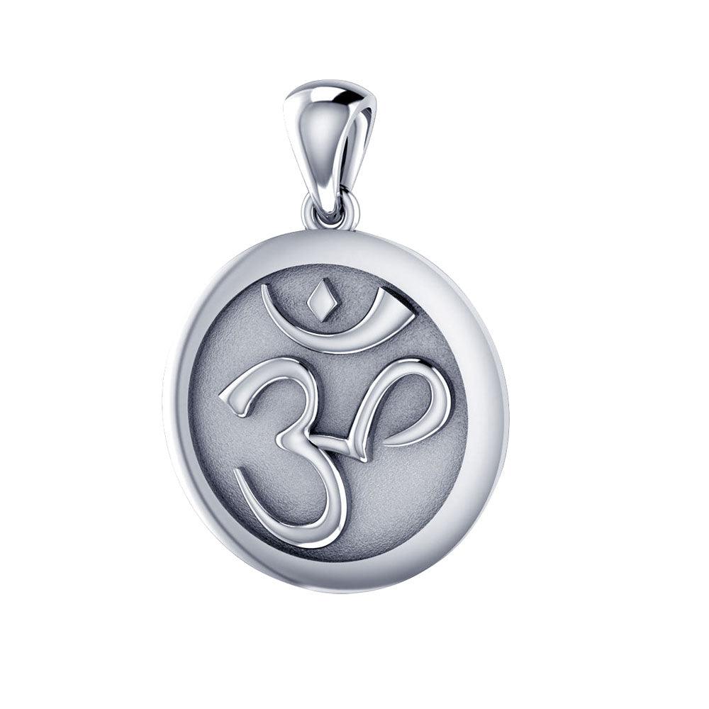 Om Meditation Silver Pendant TP1229 - Jewelry