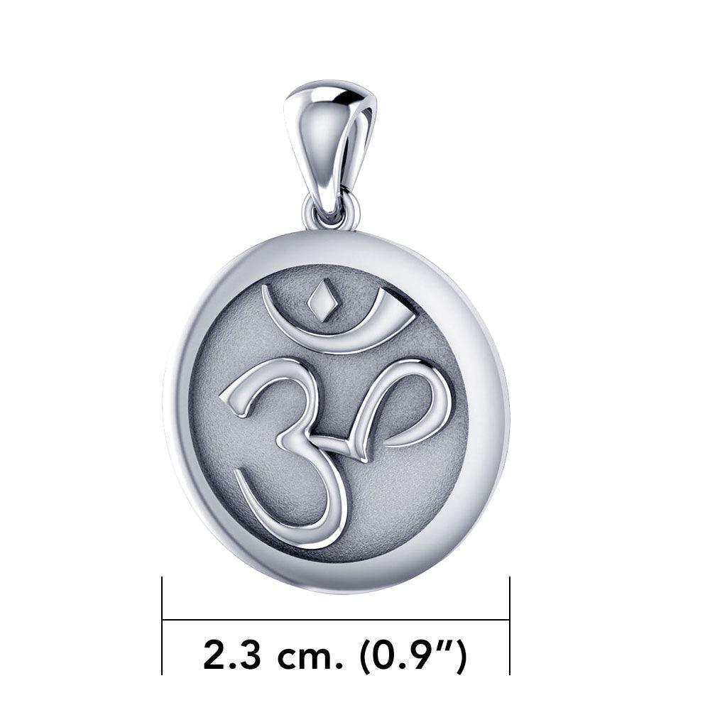 Om Meditation Silver Pendant TP1229 - Jewelry