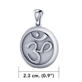 Om Meditation Silver Pendant TP1229 - Jewelry