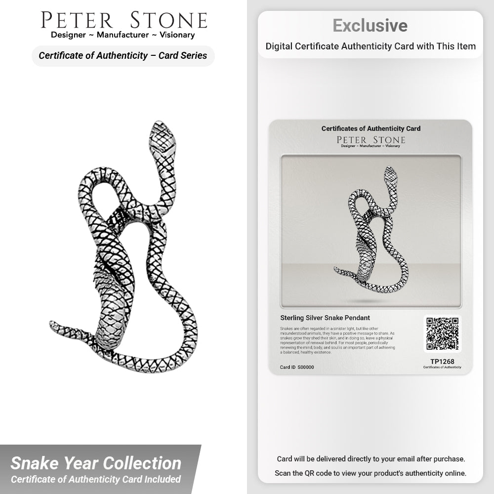Sterling Silver Snake Pendant TP1268