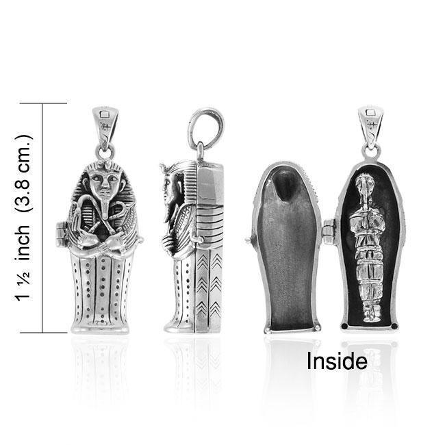 Egyptian Mummy Sarcophagus Sterling Silver Pendant TP1272