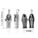 Egyptian Mummy Sarcophagus Sterling Silver Pendant TP1272