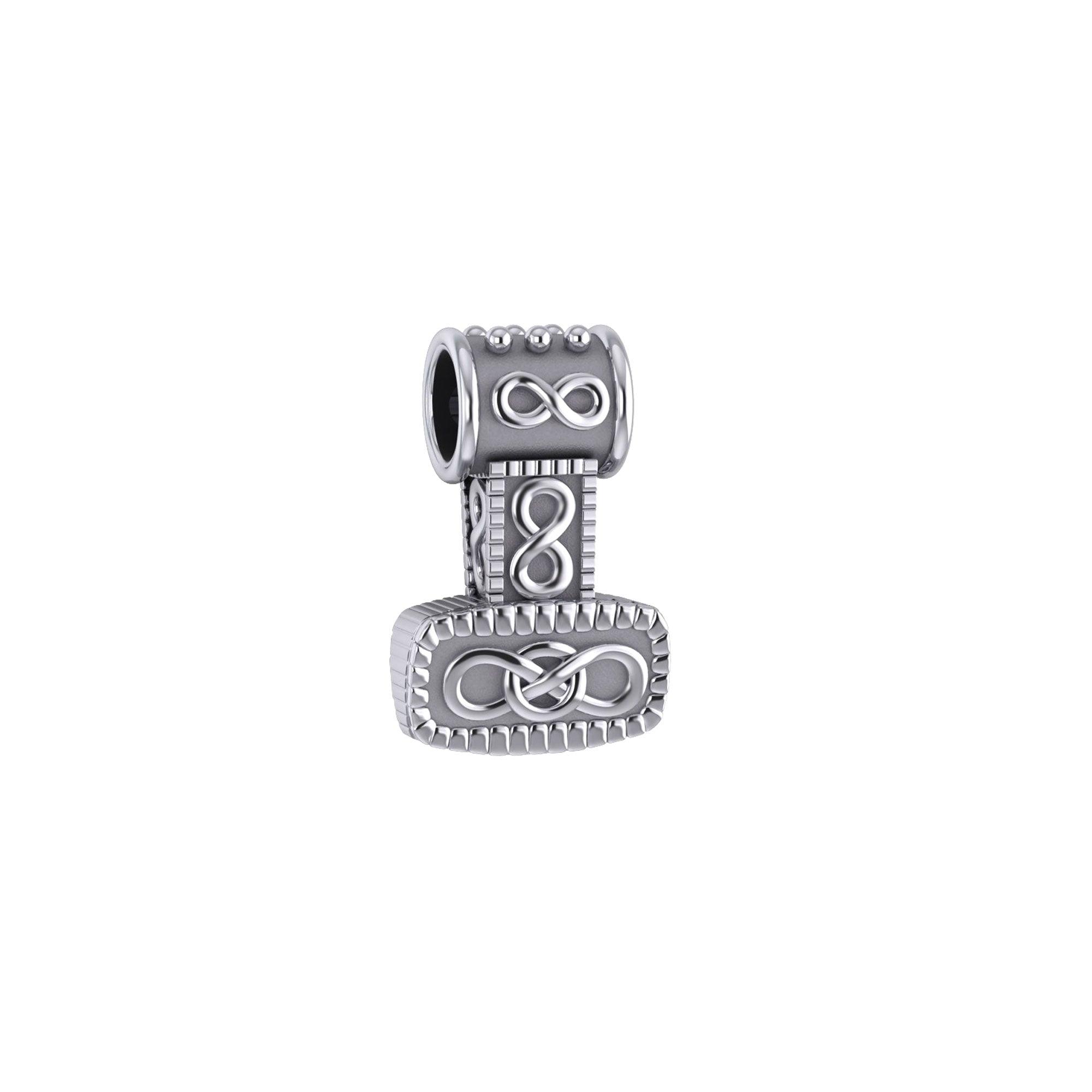 Celtic Thor's Hammer Silver Slider Pendant TP181 - Jewelry