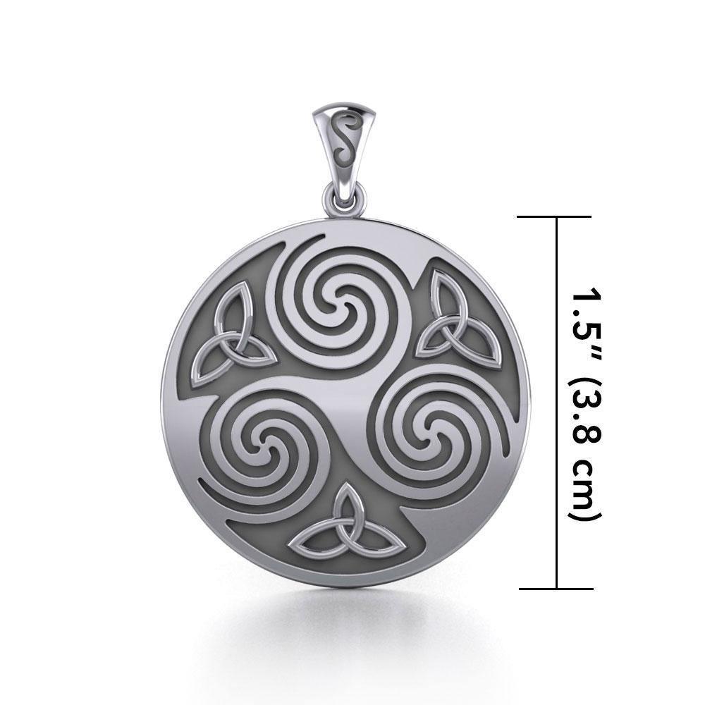 Large Celtic Triskelion Triquetra Pendant TP197 - Jewelry