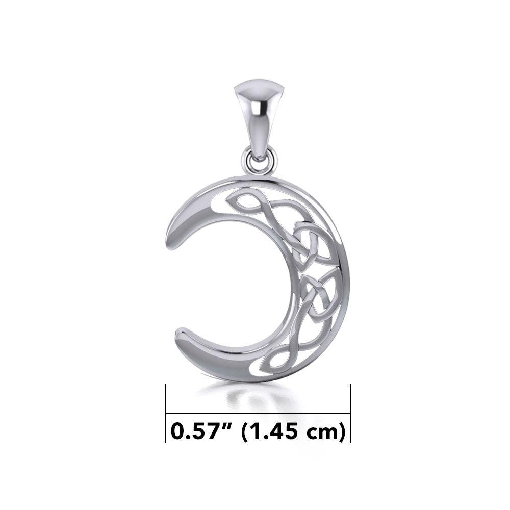 Celtic Crescent Moon Silver Pendant TP2963 - Jewelry