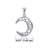 Celtic Crescent Moon Silver Pendant TP2963 - Jewelry