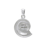 Charmed by the Rhythmic Spiral Nautilus Sterling Silver Pendant  TP3106