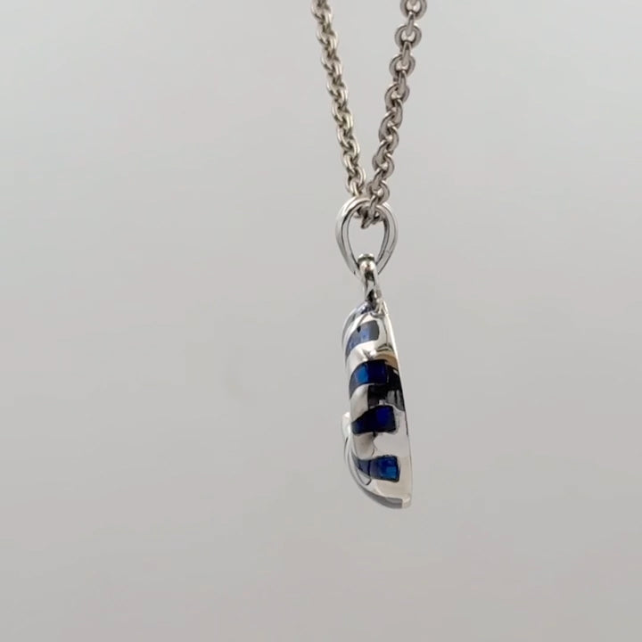 Charmed by the Rhythmic Spiral Nautilus Sterling Silver Pendant  TP3106