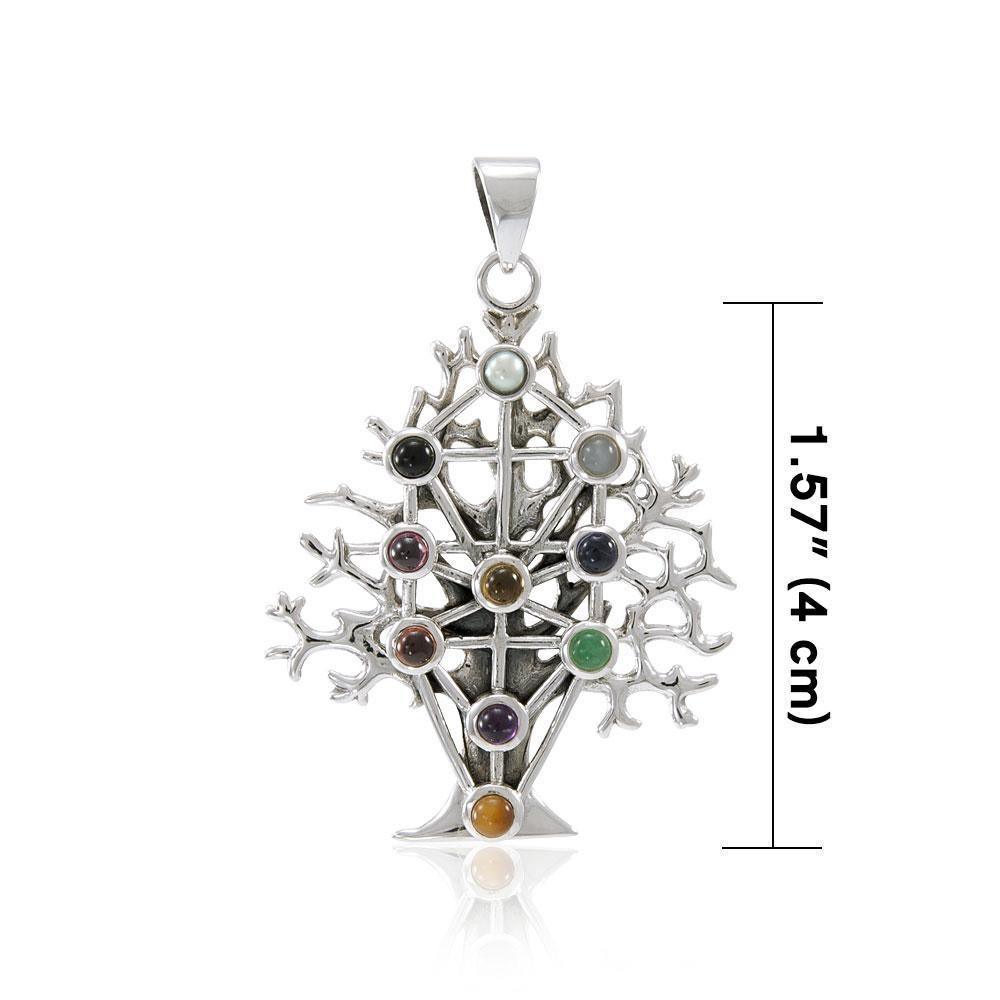 Kabbalah Tree Of Life Sterling Silver Pendant TP3302