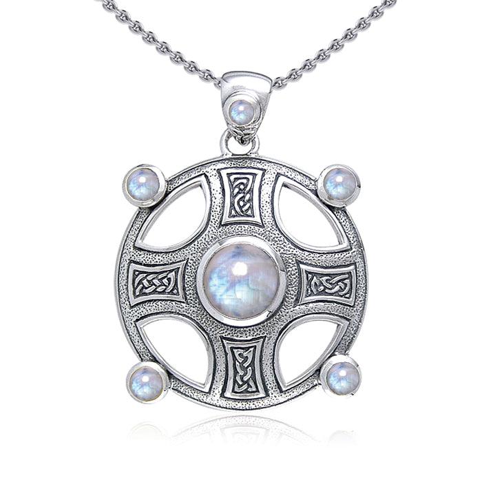 Celtic Knot Elemental Shield Pendant with Chain Set TSE854 - Jewelry