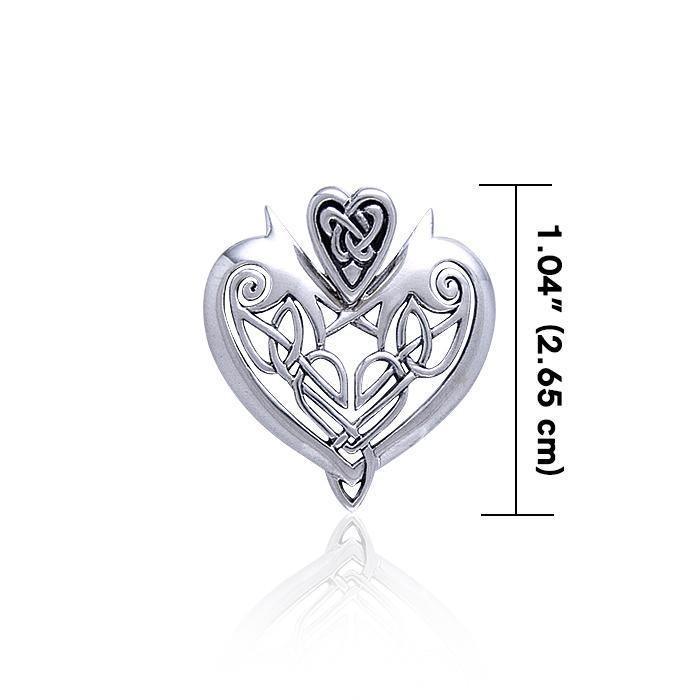Joyous Heart Celtic Knotwork Sterling Silver Pendant By Courtney DavisTP3444