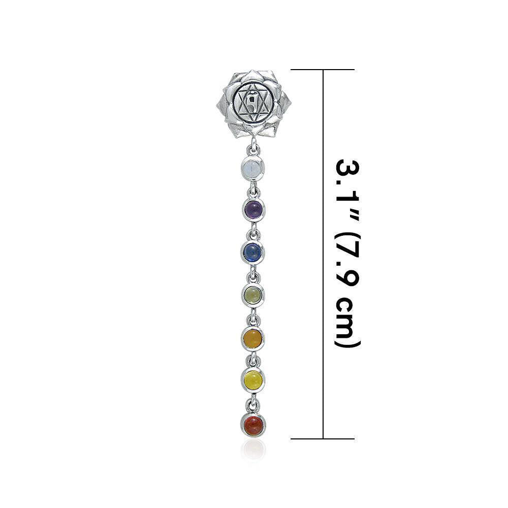 Sterling Silver and Gems Chakra Life Force Pendant TP3574