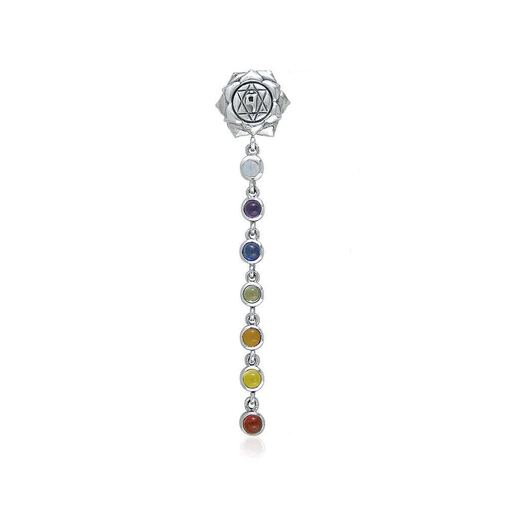 Sterling Silver and Gems Chakra Life Force Pendant TP3574