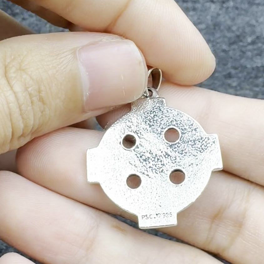 Celtic Cross Triquetra Sterling Silver Pendant TP477